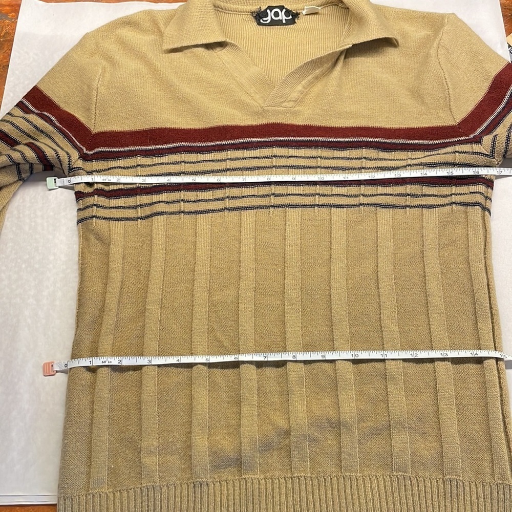 Rare Vintage Early 70s GAP V Neck Collar Striped Sweater ☘️ 30% off Bundles… - Picture 6 of 8